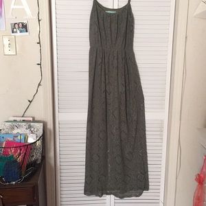 Olive green maxi dress
